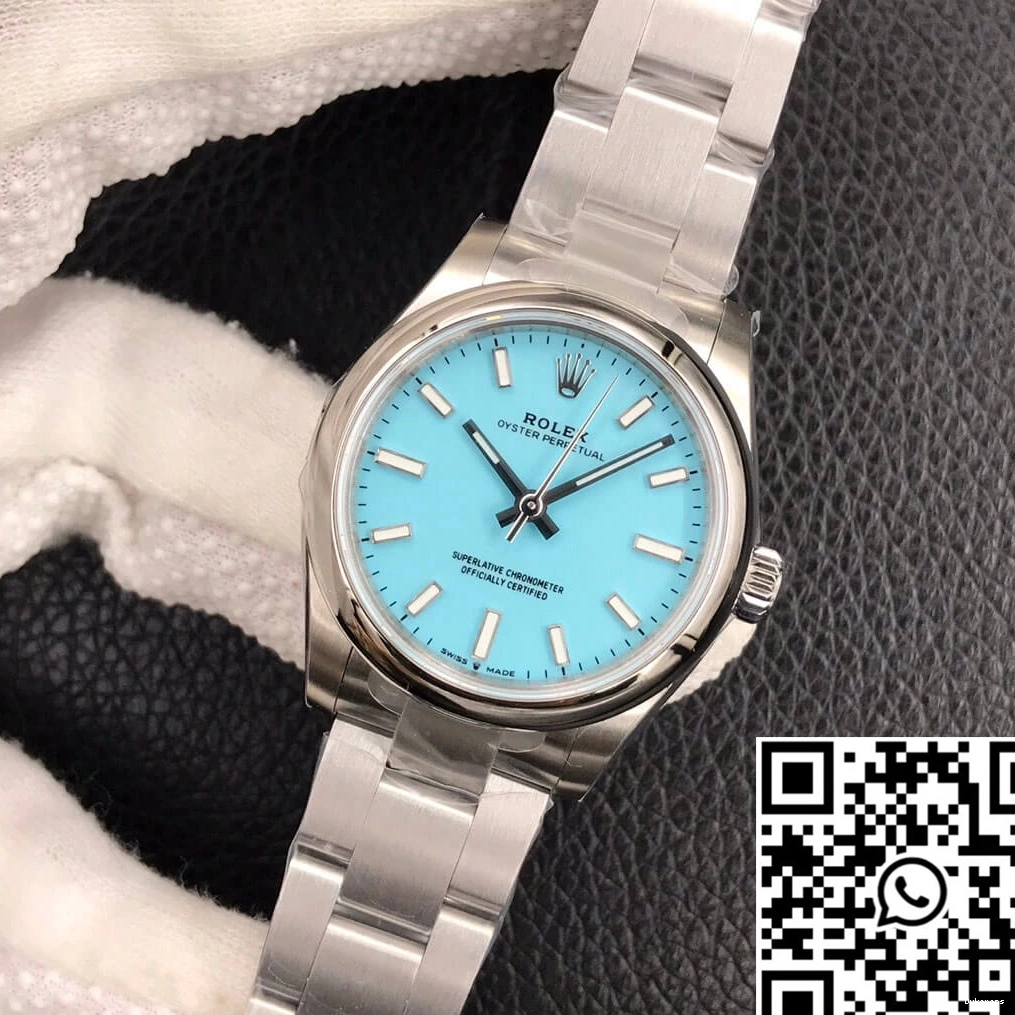 M277200-0007 31MM Rolex Factory Turquoise 1291 Perpetual Dial Oyster Blue EW Durable 0801